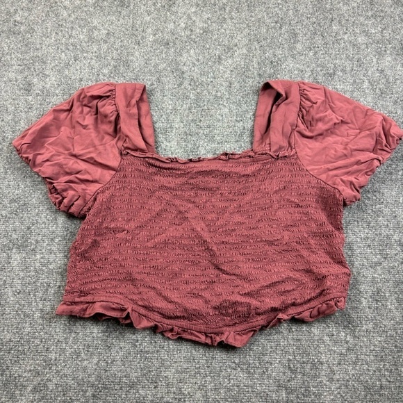 TORRID Women’s Mauve Bloused Sleeve Cropped Shirt size: 2 - 2X - Picture 1 of 7